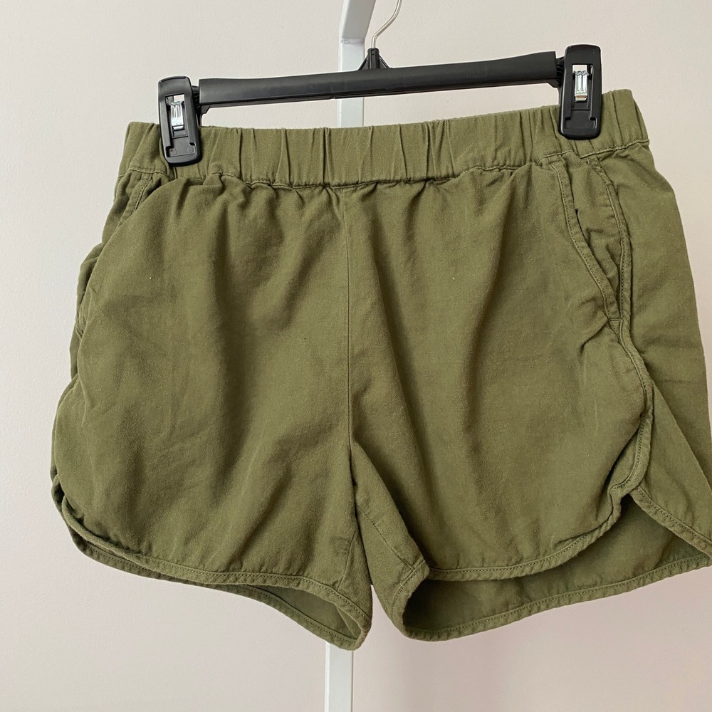 Madewell XS‎ Green Pull On Shorts Cotton Utility Gorpcore Hiking Chic Normcore